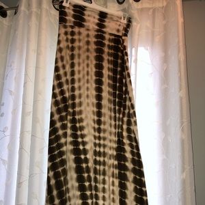 Boho tie-dyed maxi skirt